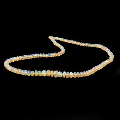 3-8mm Golden Ethiopian Opal Faceted Rondelles 17 inch 148 Beads AAA