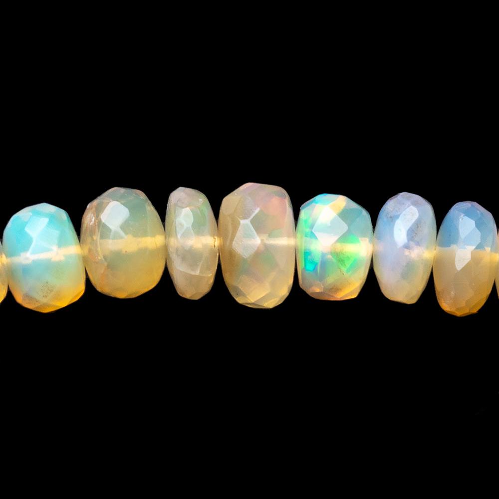 3-8mm Golden Ethiopian Opal Faceted Rondelles 17 inch 148 Beads AAA