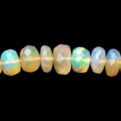 3-8mm Golden Ethiopian Opal Faceted Rondelles 17 inch 148 Beads AAA
