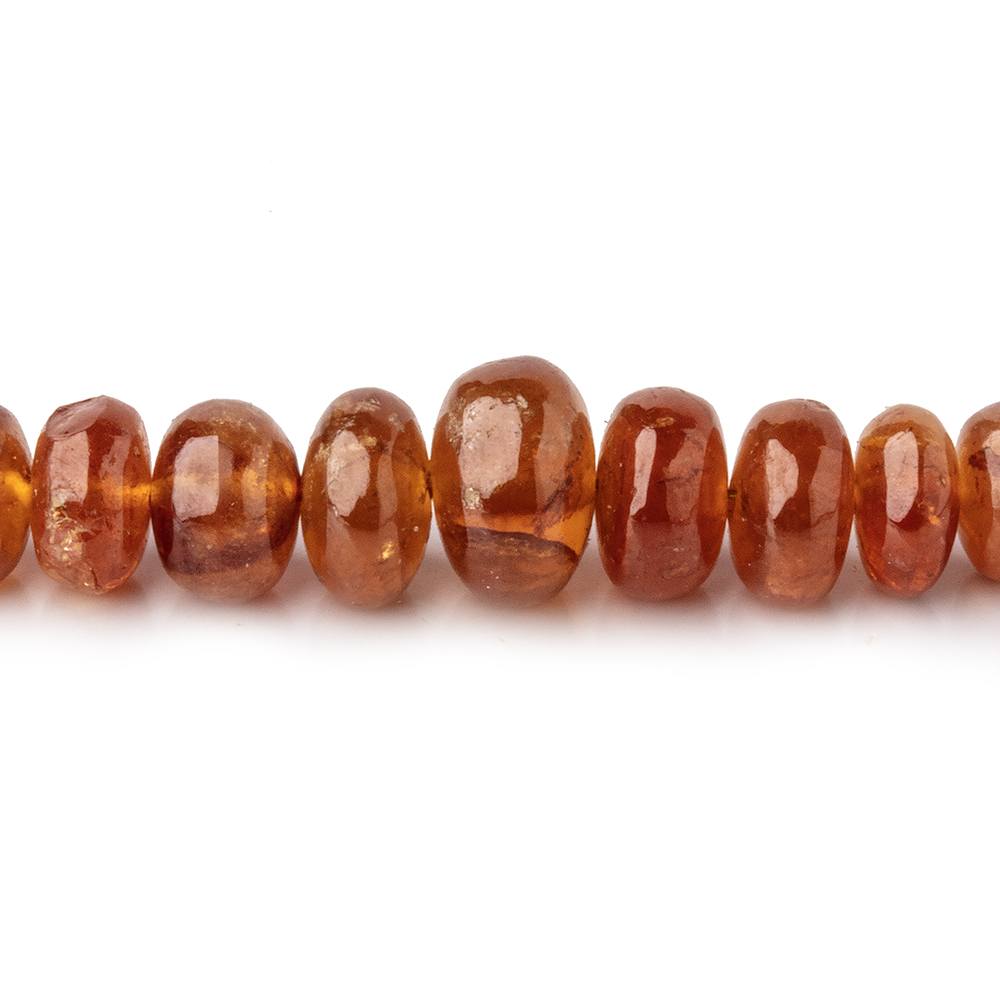 3-8mm Mandarin Garnet Plain Rondelle 14 inch 120 pieces