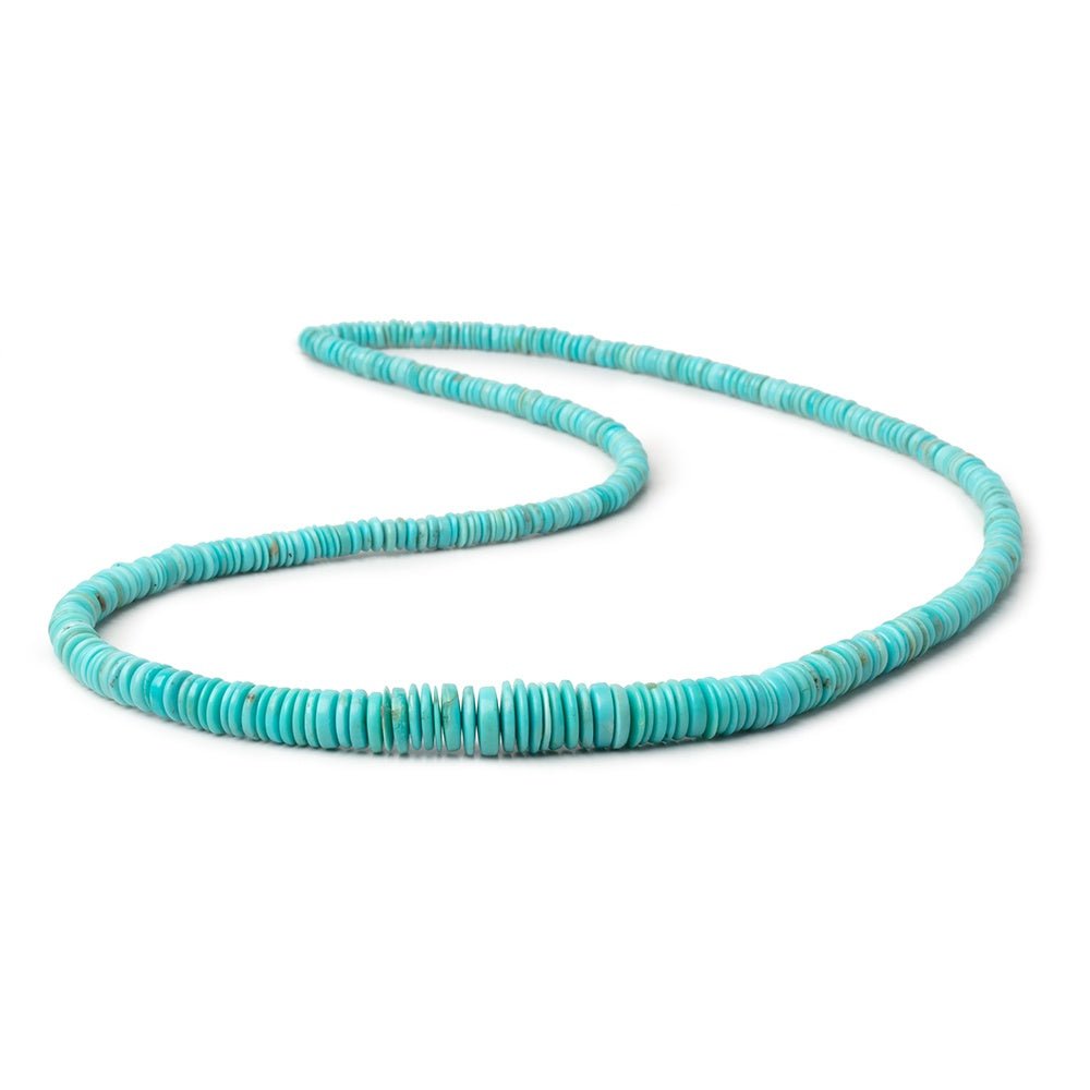 3-8mm Sleeping Beauty Turquoise Plain Heishi Beads 18 inch 384 pieces