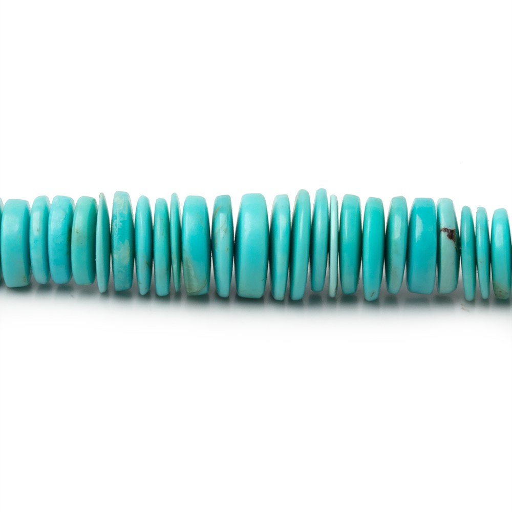 3-8mm Sleeping Beauty Turquoise Plain Heishi Beads 18 inch 384 pieces