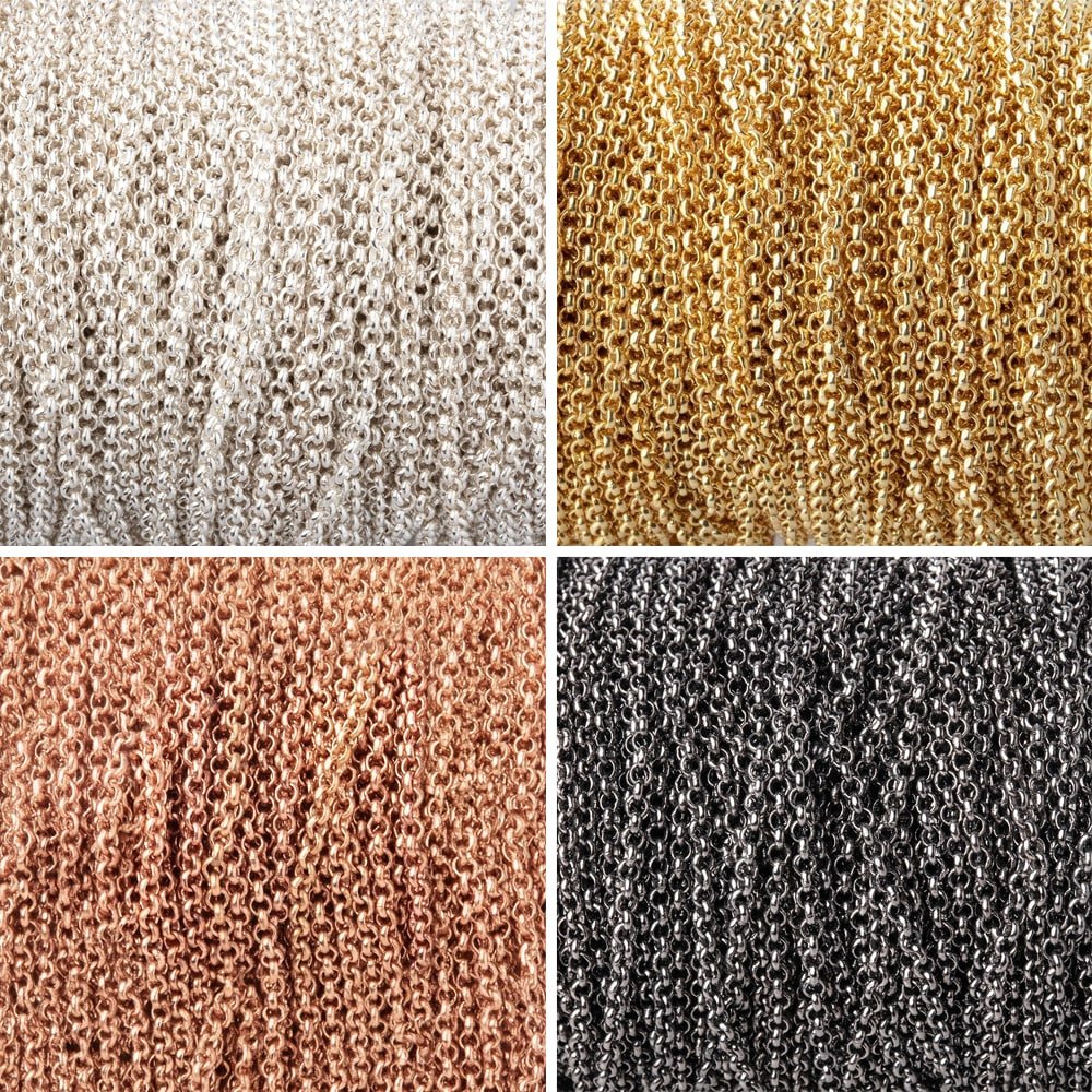 3 Feet - 1.5mm Rolo Link Chain