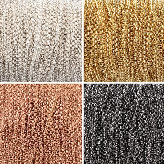 3 Feet - 1.5mm Rolo Link Chain