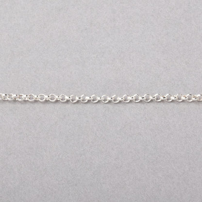 3 Feet - 1.8mm Silver plated Rolo Link Chain