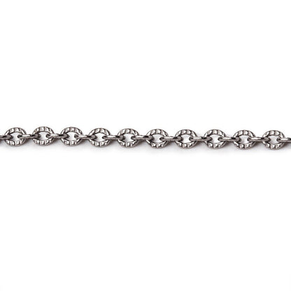 3 Feet - 2.5mm Small Corrugated Oval Link Chain