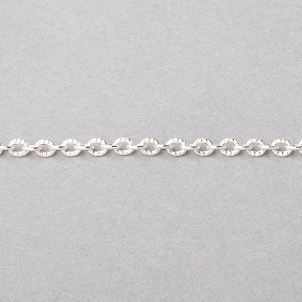 3 Feet - 2.5mm Small Corrugated Oval Link Chain