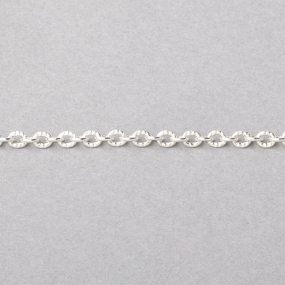 3 Feet - 2.5mm Small Corrugated Oval Link Chain