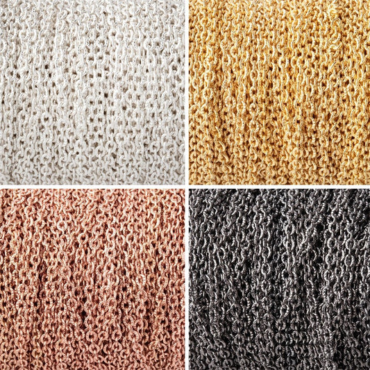 3 Feet - 2.5mm Small Corrugated Oval Link Chain