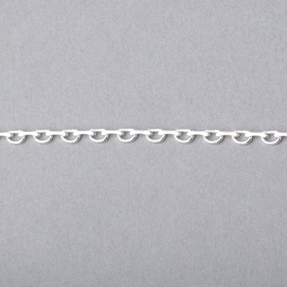 3 Feet - 2mm Open & Closed Oval Link Chain