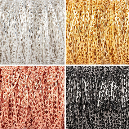 3 Feet - 2mm Open & Closed Oval Link Chain