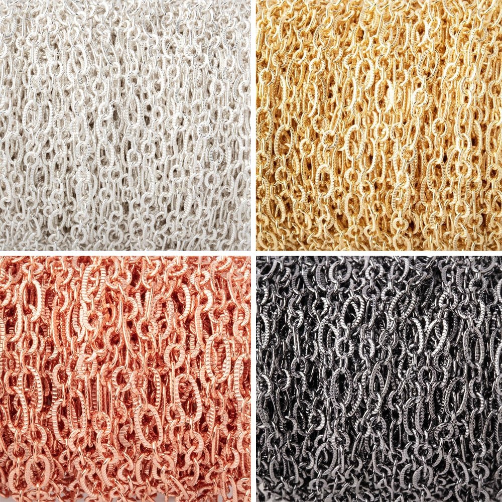 3 Feet - 3.5mm Multiple Corrugated Oval Link Chain