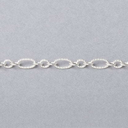 3 Feet - 3.5mm Multiple Corrugated Oval Link Chain