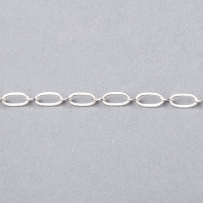 3 Feet - 3mm Drawn Oval & Link Chain