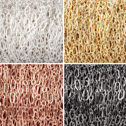 3 Feet - 3mm Drawn Oval & Link Chain