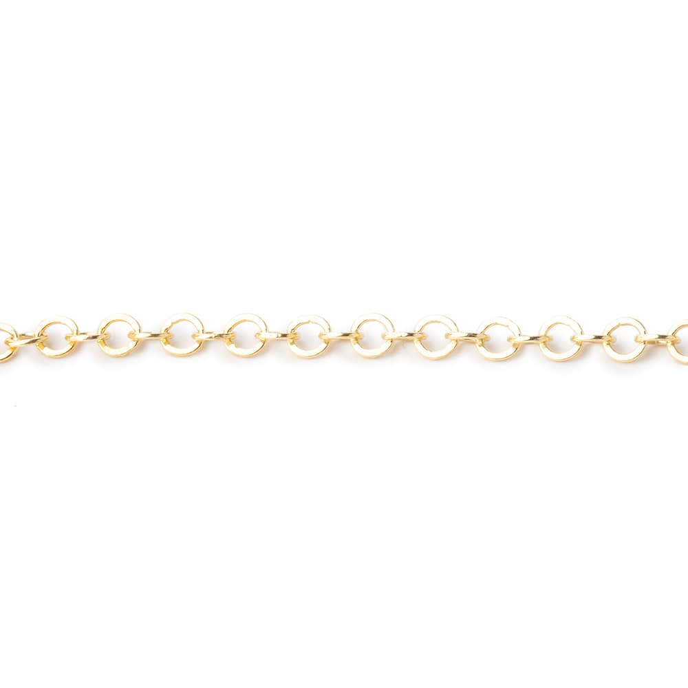 3 Feet - 3mm Flat Round Link Chain