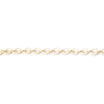 3 Feet - 3mm Flat Round Link Chain