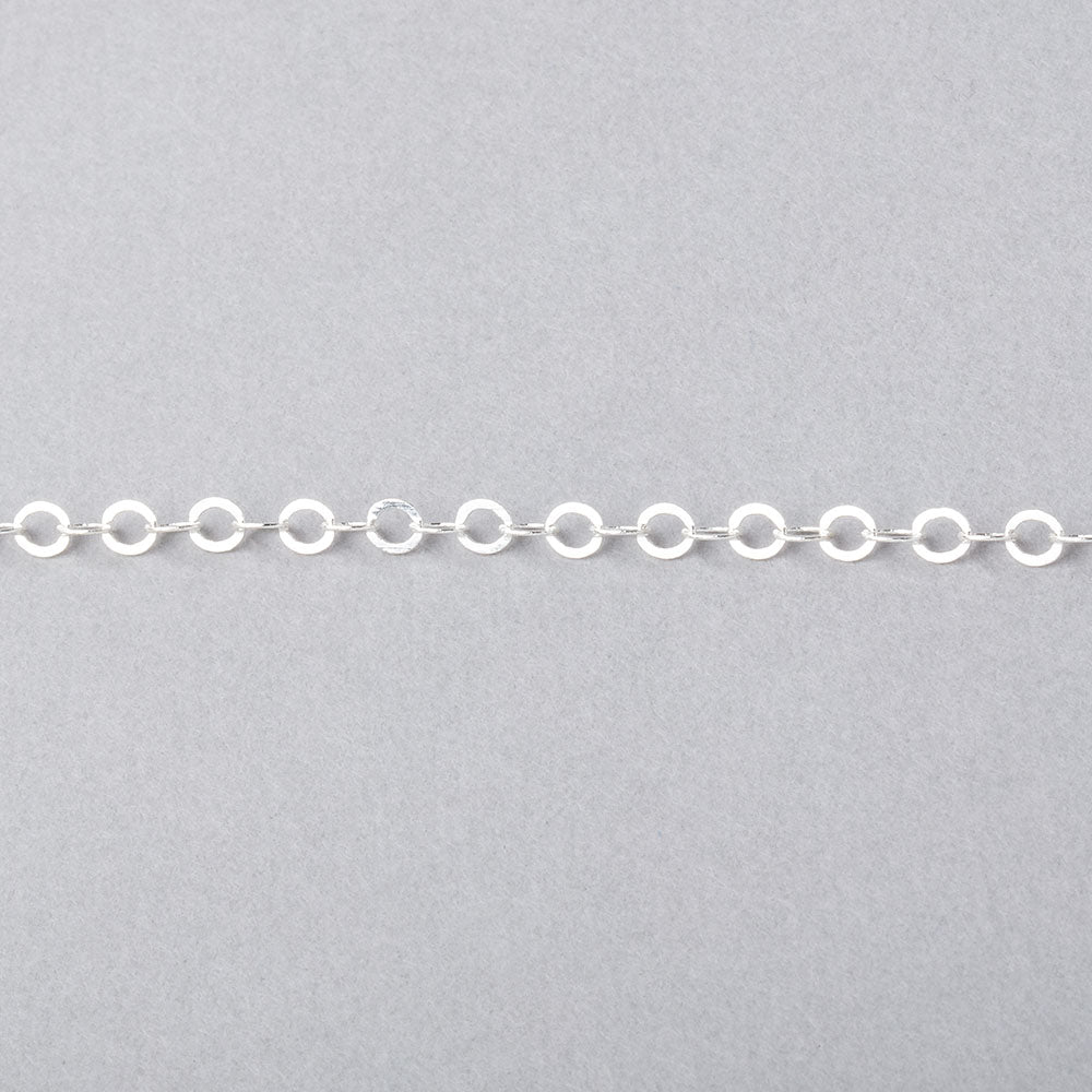 3 Feet - 3mm Flat Round Link Chain