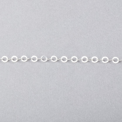 3 Feet - 3mm Flat Round Link Chain