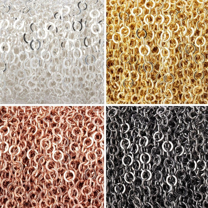 3 Feet - 3mm Flat Round Link Chain