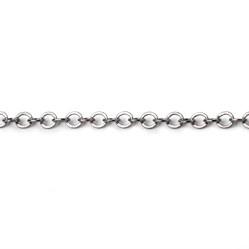 3 Feet - 3mm Flat Round Link Chain