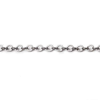 3 Feet - 3mm Flat Round Link Chain