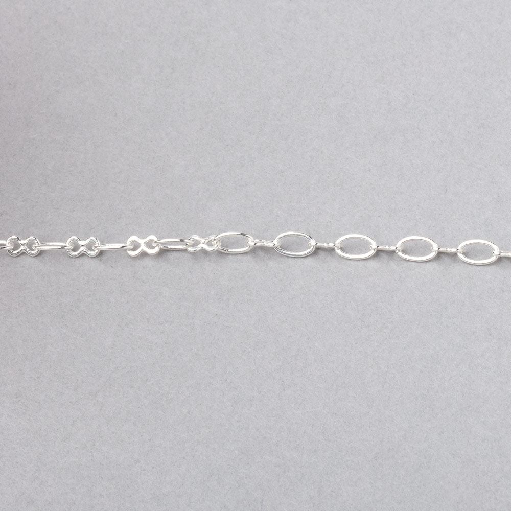 3 Feet - 3mm Oval & Bowtie Link Chain