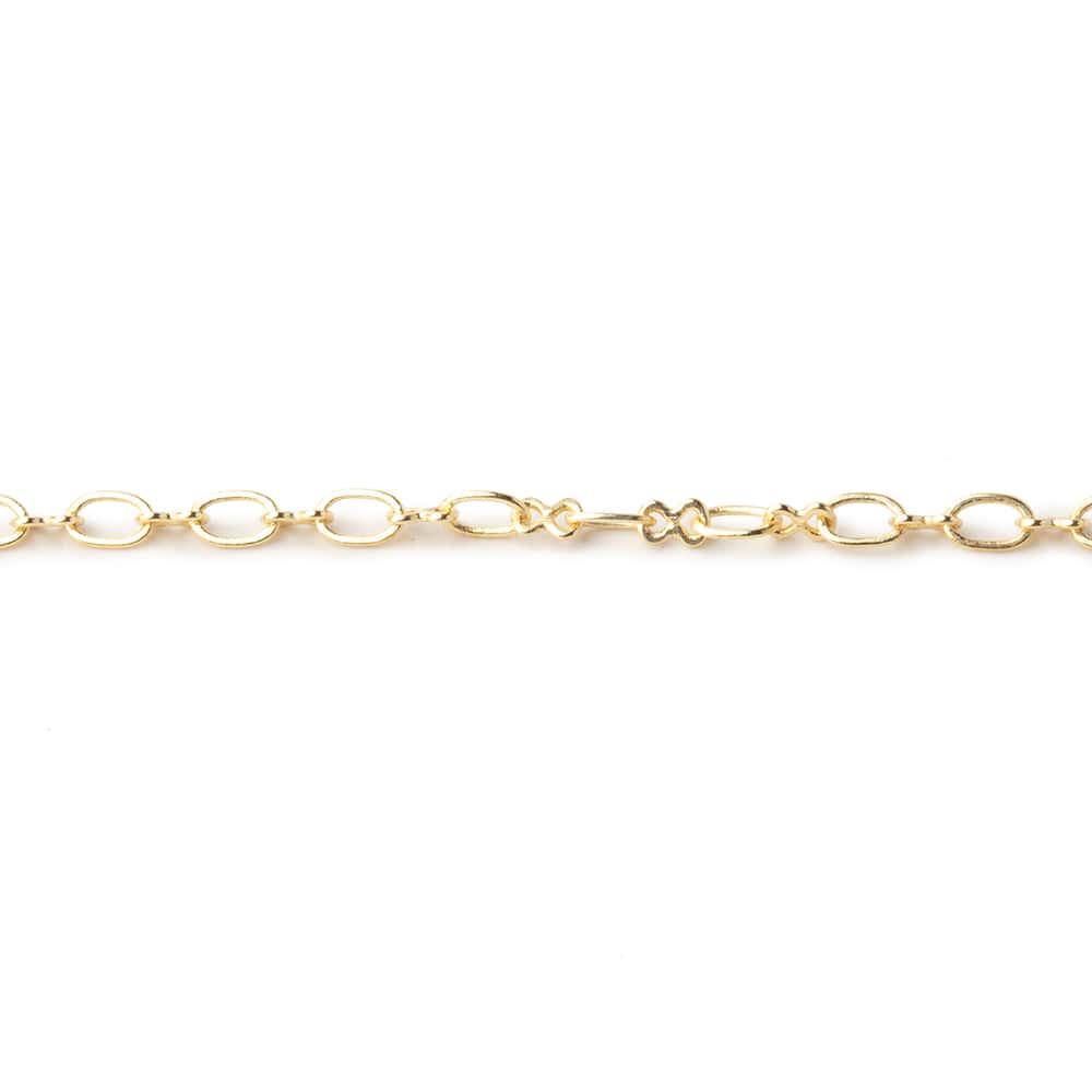 3 Feet - 3mm Oval & Bowtie Link Chain