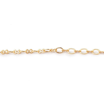 3 Feet - 3mm Rounded Oval & Bowtie Link Chain