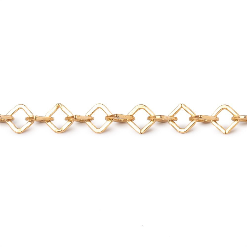 3 Feet - 4mm Flat Square Oval Link Chain