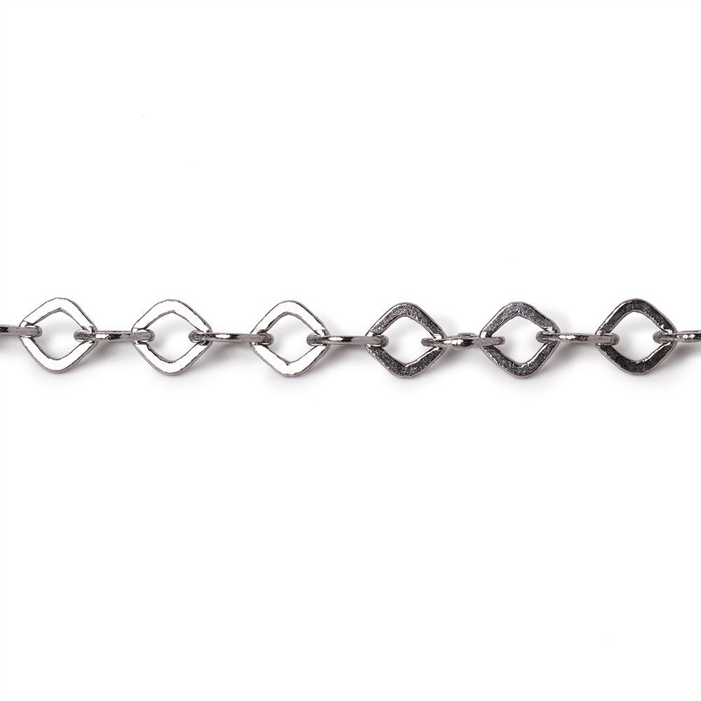 3 Feet - 4mm Flat Square Oval Link Chain