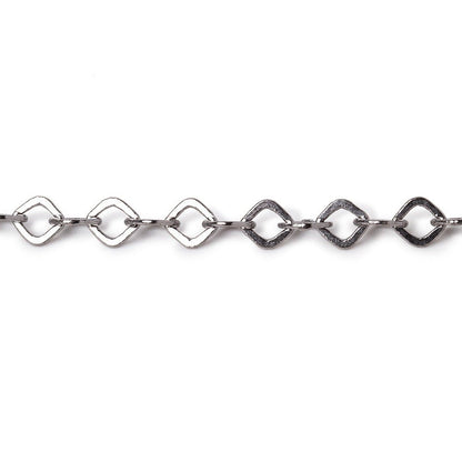 3 Feet - 4mm Flat Square Oval Link Chain