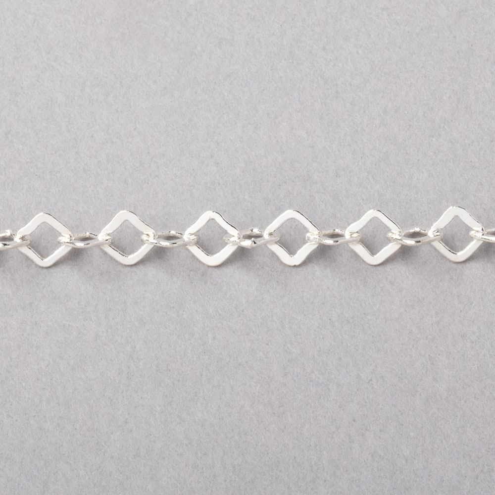 3 Feet - 4mm Flat Square Oval Link Chain