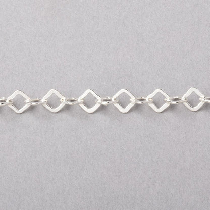 3 Feet - 4mm Flat Square Oval Link Chain