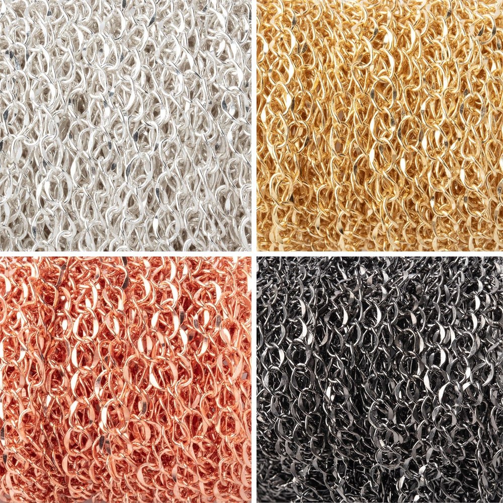 3 Feet - 4mm Twist Oval Link Chain