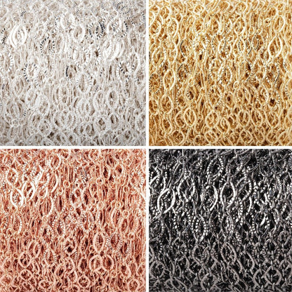 3 Feet - 5mm Corrugated Oval Link Chain