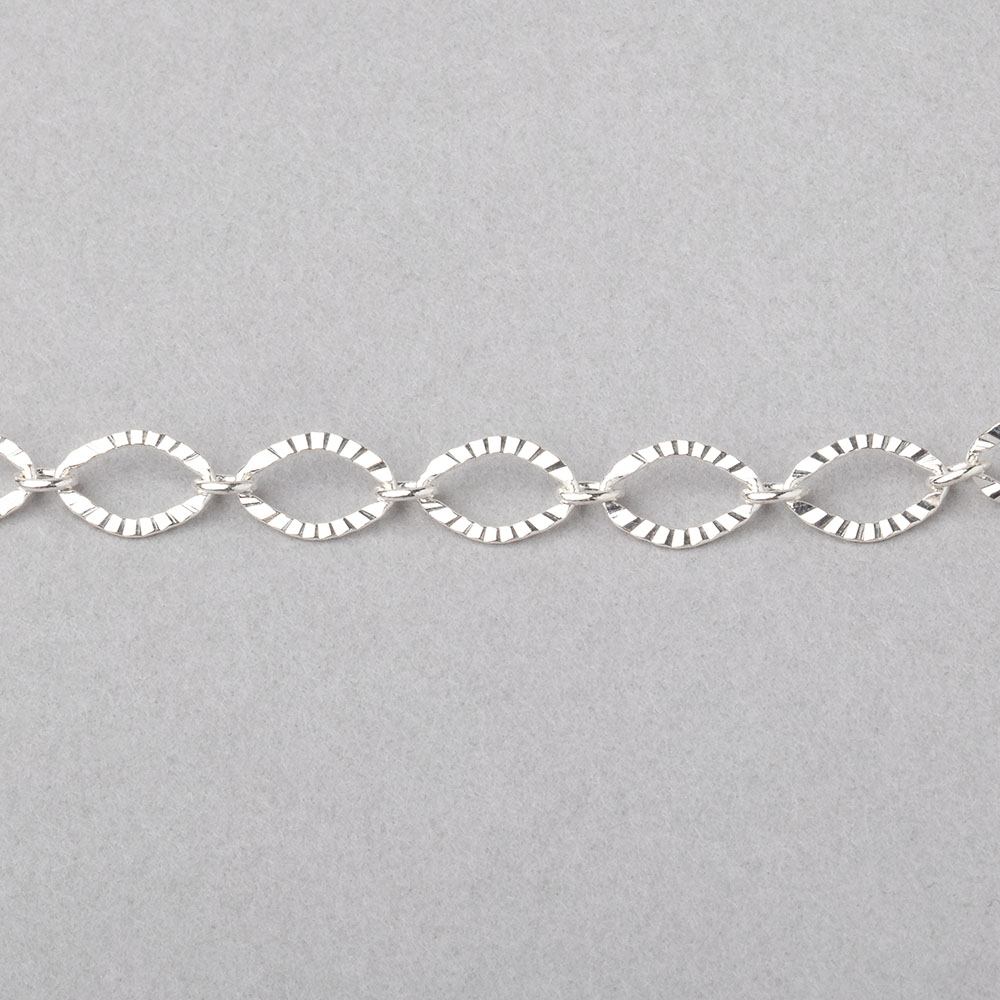 3 Feet - 5mm Corrugated Oval Link Chain