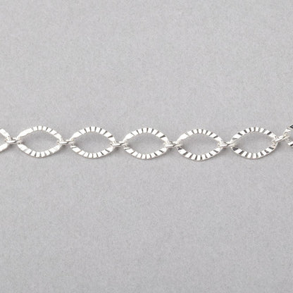 3 Feet - 5mm Corrugated Oval Link Chain