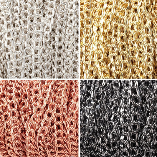 3 Feet - 5mm Double Curb Link Chain