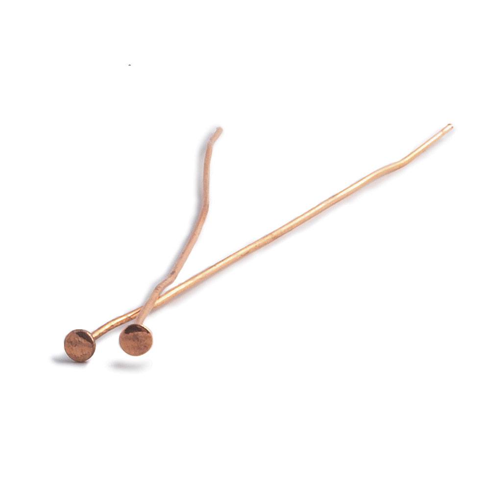 3" length Copper Headpin Round 22 Guage 22 pcs per bag