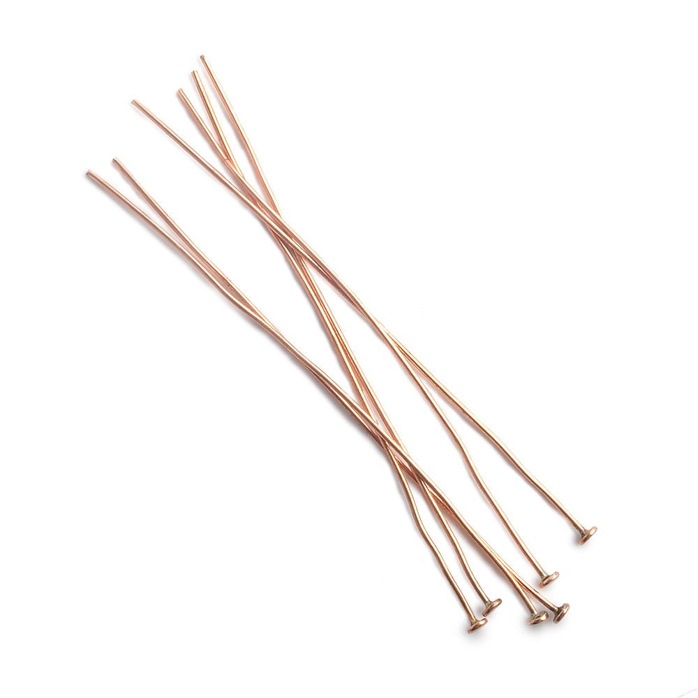3" length Copper Headpin Round 22 Guage 22 pcs per bag