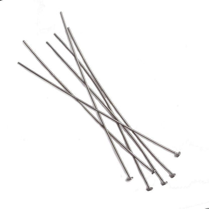 3" length Disc Headpin Black Gold plated .925 Silver, 22 Gauge Wire, 10 pieces per Bag