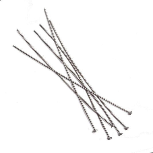 3" length Disc Headpin Black Gold plated .925 Silver, 22 Gauge Wire, 10 pieces per Bag