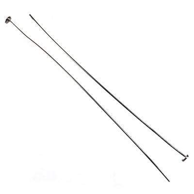 3" length Disc Headpin Black Gold plated .925 Silver, 24 Gauge Wire, 10 pieces per Bag