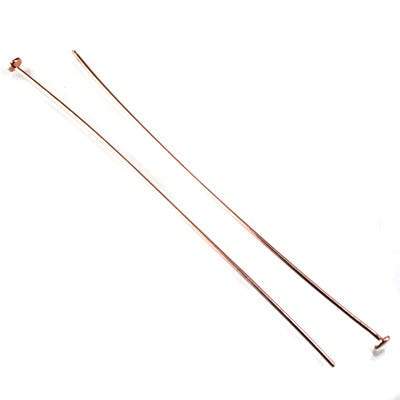 3" length Rose Gold Disc Headpin 22 Gauge Wire 10 pieces per Bag