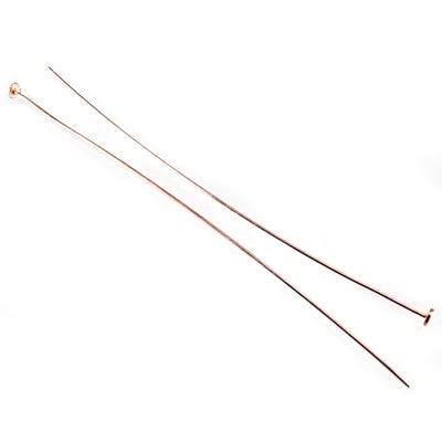 3" length Rose Gold Disc Headpin 24 Gauge Wire 10 pieces per Bag