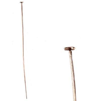 3" length Rose Gold Disc Headpin 24 Gauge Wire 10 pieces per Bag
