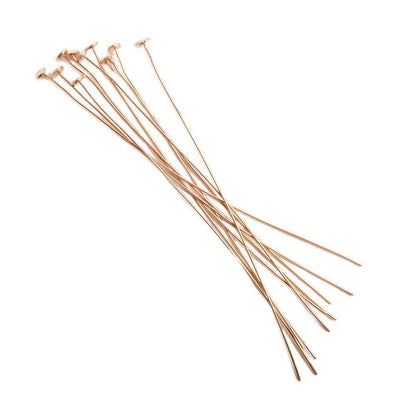 3" length Rose Gold Disc Headpin 26 Gauge Wire 10 pieces per Bag