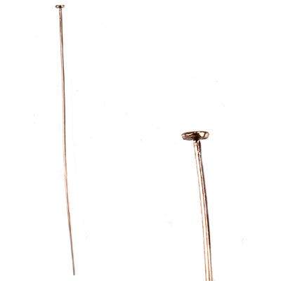 3" length Rose Gold Disc Headpin 26 Gauge Wire 10 pieces per Bag