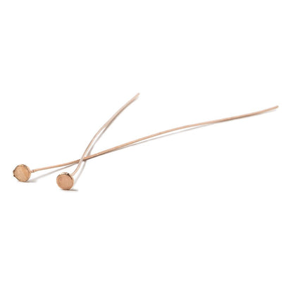 3" length Rose Gold Disc Headpin 26 Gauge Wire 10 pieces per Bag